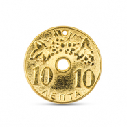 DQ European metal charms coin Gold (Nickelfree)