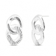 DQ European metal findings earrings Antique Silver (Nickelfree)