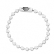 Colourful jewellery findings ball chain with clasp Light Grey