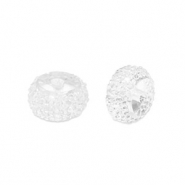 Resin beads rondelle 12mm Transparent