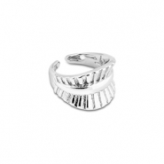 Stainless steel earrings ear cuff Silver