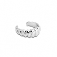 Stainless steel earrings ear cuff Silver