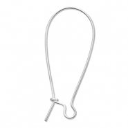 Stainless steel findings closable earrings Silver