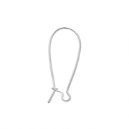Stainless steel findings closable earrings Silver