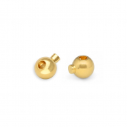 Eco-brass&reg; DQ European metal findings crimp bead round Gold (Nickelfree)