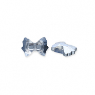Fashion faceted beads bow Blue-Pearl Shine Coating