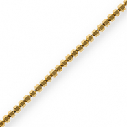 Round hematite beads hexagon Gold