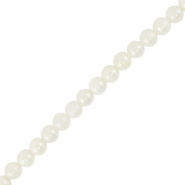 Shell beads round Off White