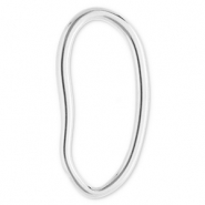 Stainless steel findings connector oval Silver