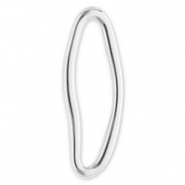 Stainless steel findings connector oval Silver