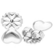 Stainless steel findings earring backs Silver