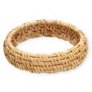 Bracelets bangle rattan Natural Beige