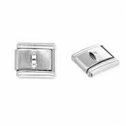 Stainless steel charms for italian bracelet with loop Silver