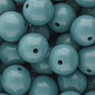 18 mm DQ acrylic beads shiny Cameo Blue 15-4414 TCX