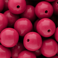 18 mm DQ acrylic beads shiny Fuchsia 17-2031 TCX