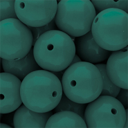 16 mm DQ acrylic beads shiny Mediterranea Green 19-4517 TCX