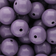 16 mm DQ acrylic beads shiny Purple Haze 18-3718 TCX