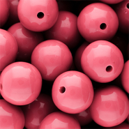 16 mm DQ acrylic beads shiny Pink Lemonade 16-1735 TCX