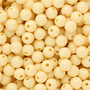 10 mm DQ acrylic beads shiny Pastel Yellow 11-0616 TPG