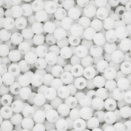4 mm DQ acrylic beads shiny Snow White 11-0602 TCX