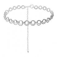Hip chain double ring Silver