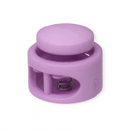 Colourful jewellery findings cord stopper round Lilac