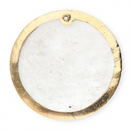 Shell pendants specials round Off White-Gold