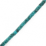 Natural stone beads disc 4mm Marble Reef Green