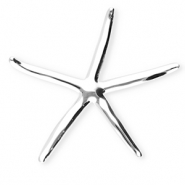 Stainless steel statement brooches starfish Silver