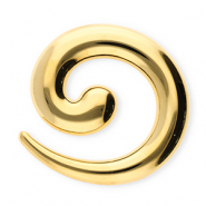 Stainless steel statement brooches spiral Gold