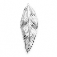 Stainless steel charms leaf Silver