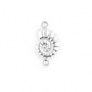 Stainless steel findings connector shell Silver