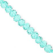Top faceted beads 8x6mm disc Turquoise Green