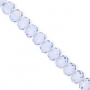 Top faceted beads 8x6mm disc Blue