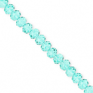 Top faceted beads 6x5mm disc Turquoise Green