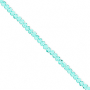 Top faceted beads 3x2mm disc Turquoise Green