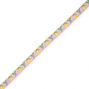 BY31® Ribbon tekst lemon Orchid Pink-Yellow-Green-Gold