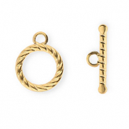 Stainless steel findings toggle clasp Gold