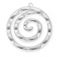 Stainless steel charms spiral Silver