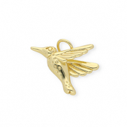 Brass TQ metal charms hummingbird Gold