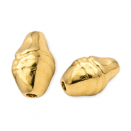 DQ European metal beads oval Gold (Nickelfree)