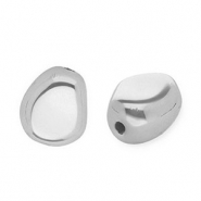 Acrylic beads nugget Silver