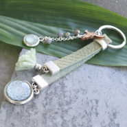 Inspirational Sets Keychains with mandala cabochons
