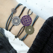 Inspirational Sets Bracelets and earrings in winter bohemian style