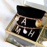 Inspirational Sets New trendy metal initial charms with rhinestones & jewellery cards!