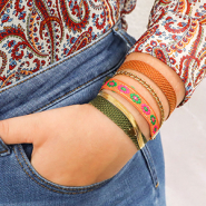 Inspirational Sets Bracelets and phone cords inspiration with ribbon 