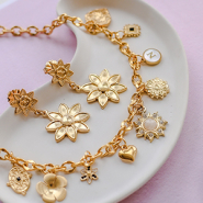 NEW New series stainless steel charms in flower shape