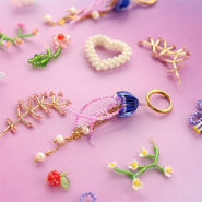 NEW Crocheted glass beads in various shapes