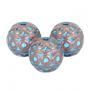 DQ European metal copper blue patina charms  Check out our Designer Quality European beads in copper blue patina