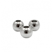 TQ metal beads 6mm Antique silver